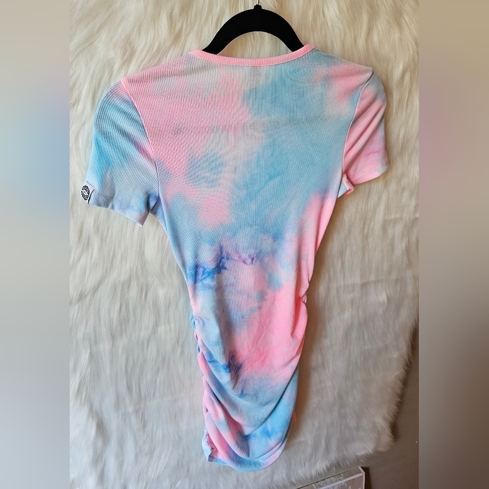 H&M Divided Lazy Surf Beach Club Tie-Dye Cutout Bodycon Dress - Picture 6 of 8